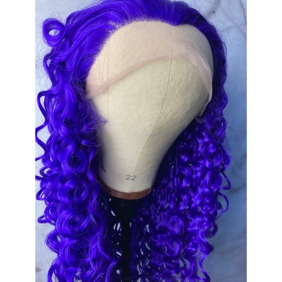 Long Violet Purple Wig - Picture 4 of 4